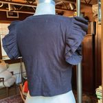 DELUC Zayn Ruffle Top. XS. NWOT ♡ Black Photo 7