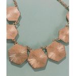 Gold & Orange Hexagon Necklace Photo 3