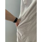 Eileen Fisher Organic Cotton T Shirt Dress Size L Gray White Stripe Minimalist Photo 3