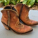Liberty Black Aztec Southwestern Leather Western Cowgirl Booties 10 Brown Photo 1