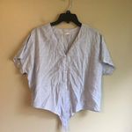 Hem & Thread  small blue crop top Photo 0