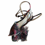 Betsey Johnson  Luz Floral and Pearl Bow Ankle Strap Heels Photo 1