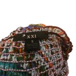 Xxi  Forever 21 Boho Smocked Crop Top Women's‎ S  Peasant Blouse Multicolor Photo 3