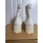 ZBY Women's Chunky Heel Sock Boot Cream Color Size 9 Photo 1