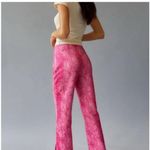 Urban Outfitters Women’s Pink Vivica Snakeskin Flared Faux Suede Pants Size 10 Photo 2