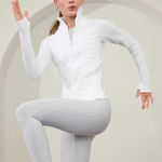 Athleta  Flurry Force Insulated Jacket White Quilted Puffer Full Zip Small NWT Photo 0