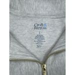 Croft & Barrow Women's  Sweater Size Large Grey Quarter Zip Pullover Zip NWOT Photo 4