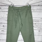 Loft Ann Taylor NWT Size 10 Green Straight Leg Pants w/ Tie Belt Photo 1