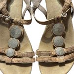 Vionic  Shoes Womens Size 9 Beige Cork Wedge Sandals‎ Strappy Rhinestone Comfort Photo 1