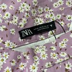 ZARA NWOT PRINTED MINI FLARE TROUSERS PANT HIGH WAISTED LILAC FLORAL XS Photo 5