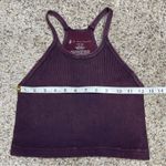 Free People Movement Happiness Runs Ribbed Crop Tank Top XS/S Purple Burgundy Size undefined Photo 4