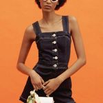 Anthropologie NWT Maeve The Portside Button-Front Romper Denim Edition Size 2 Photo 3