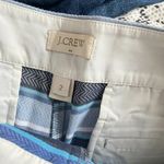 J.Crew Textured-Stripe Shorts Blue Womens Size 2 Pockets Photo 4