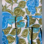 1950’s vintage Mode O’Day Blue and Green Floral Day Dress Photo 2