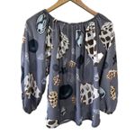 NWOT Motivation Movement Hawaiian Sea Shells Off Shoulder Bubble Sleeve Blouse S Photo 2