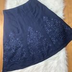 Dress Barn FREE with purchase! linen embroidered sequin skirt lined 10 Photo 0