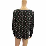 Victoria's Secret  black floral thermal long sleeve top Womens Medium Photo 4