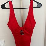 J.Crew  Eyelet cutout one-piece red swimsuit with bow Size Large NWT Photo 4