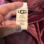 UGG Plush Velour Waterfall Cardigan Burgundy Open Front Cozy Lounge Jacket Small Red Photo 4