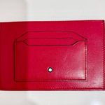 Montblanc Meisterstück 6cc Calfskin Leather Card Holder Wallet Red Photo 1