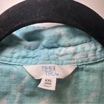 Time & Tru Blue/White Tie Dye PrintSleeveless Button Up Top XXL Photo 1
