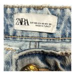 ZARA Light Blue Wide Leg Cropped Women's Jeans Photo 6