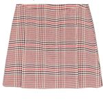 Akris Punto Beige Red Green Plaid Skirt Above knee Size 10 Pleats Designer NWOT Photo 1