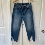 3x1 higher ground distressed boyfriend straight leg crop jeans raw hem size 28 Photo 3