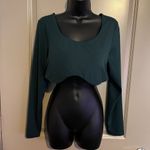 Aerie Women's XL OFFLINE Green LS Crop Photo 3