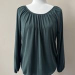 Green Envelope Boho Long Sleeve Blouse Sage Green Size XS Loose Fit Photo 1