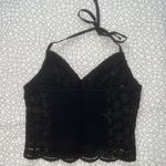 Hollister  Black Crochet Halter Top Photo 1
