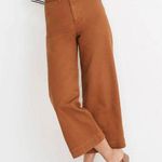 Madewell Orange Rust Retro Emmett High Waisted Wide Leg Crop Jean Trouser Pants Photo 0