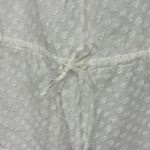 Madewell XXS White Swiss Dot Off Shoulder Ruffle Drawstring Waist Romper Photo 5