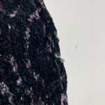 Vintage Icelandic Design Velvet Chenille Zip Up Cardigan Sweater Nordic Womens L Black Size L Photo 4