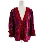 HOLI BY DOLORES BARREIR0 Light Jacket in Size Medium Red Photo 0