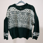 Maurice's Womens Dark Green Geometric Fair Isle Print Long Sleeve Sweater XXL Photo 0