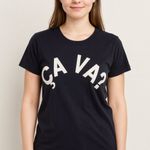 Whistles “Ça‎ Va?” Graphic Tee Navy Blue Black Photo 0