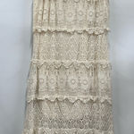 Chelsea & Theodore Cream long Lace tiered Maxi Skirt 2x crochet bohemian boho Photo 0