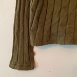 We The Free The Mix Army Green Ribbed Oversized Long Sleeve Top Women's Medium Photo 3