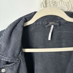 Free People Rebel Oversized Denim Motorcycle Jacket Photo 2