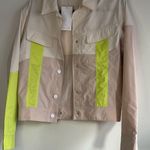 MARISSA WILSON Women’s Melanie Colorblock in Cream and Green Jacket Size S Photo 2