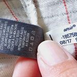 Aerie  Cream & Red Plaid Flannel Ruffle Vneck Tunic Top Size Medium Photo 7