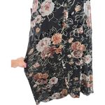 Lulus NWT Floral Velvet Burnout Maxi Dress Black Tie Back V Neck Size XS Fairy Photo 11