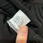 Boohoo  Black Pleated Tiered Ruffled Blouse Womens 8 Whimsigoth Preppy Flared Photo 4