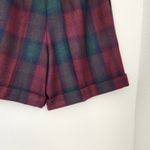 American Vintage Vintage 70s Tribal High Waisted Wool Red Green Plaid Mom Shorts Preppy 2 Photo 5