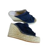 Kenneth Cole Odele Suede Espadrille Wedge Slide Sandals Size 6.5 M Coastal Boho Photo 4