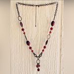 Premier Designs NWOT  Brushed gold and reds statement necklace Photo 6