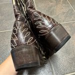 Old Gringo  Yippee Ki Yay Cowboy Cowgirl Western Boots Flame Stitching Brown 5.5 Photo 9