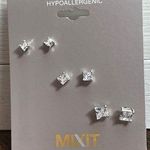 Mixit Cubic Zirconia Stud Earrings Set Photo 0