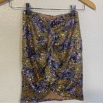 Nookie Revolve Sequined Forever Mini Skirt Ruffle Front Zipper Small NEW W/ Flaw Photo 1